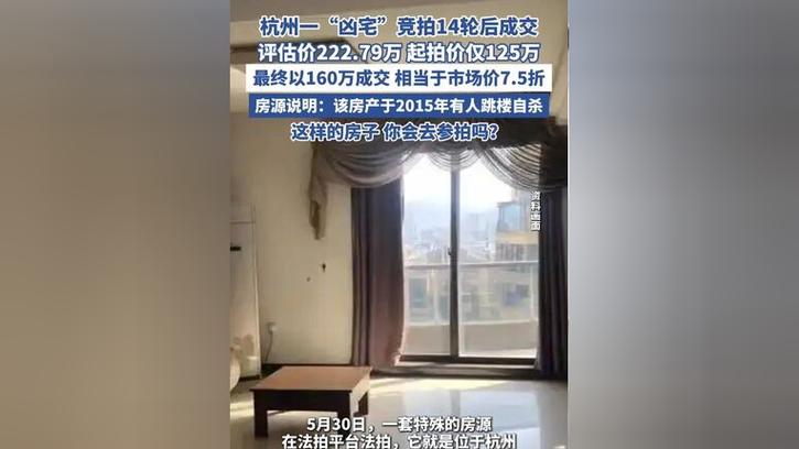 新澳正版资料大全免費和凶宅竞拍14轮后成交与杭州一凶宅竞拍14轮后成交